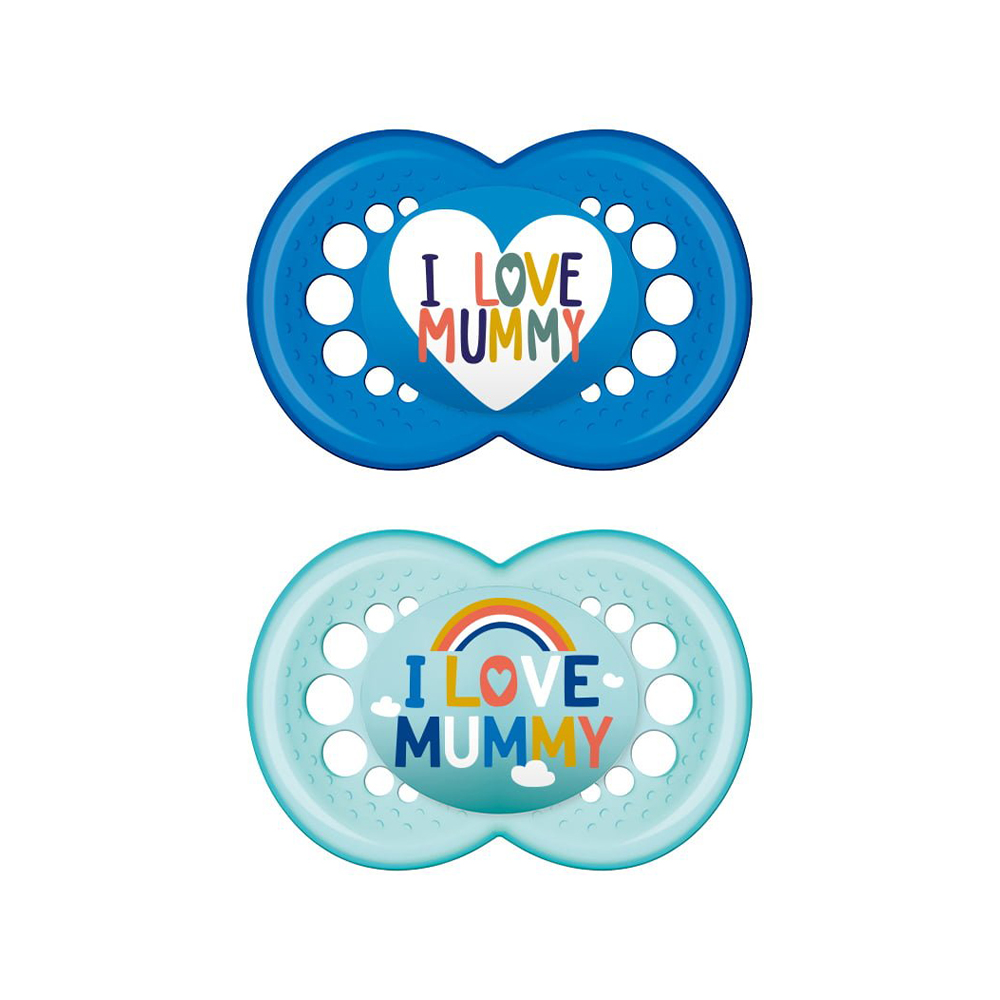 MAM - I LOVE MUMMY Πιπίλα Σιλικόνης 6-16m (αγόρι) - 2τεμ.